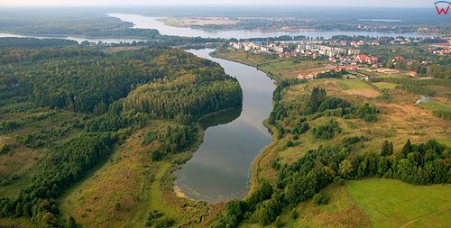 Lotnicze, Polska, warm-maz. Jezioro Smordy i miejscowosc Ostroda.
